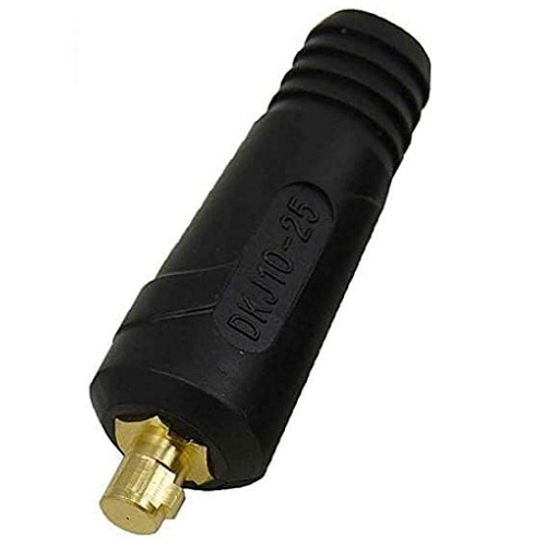 Conector de alta corriente para máquina de soldadura. DKJ10-25 macho negro