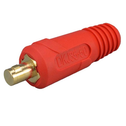 Conector de alta corriente para máquina de soldadura. DKJ35-50 macho rojo