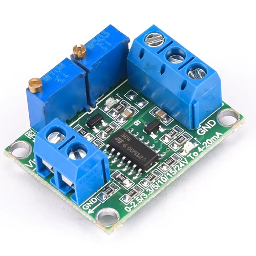 Conversor y transmisor de voltaje a corriente. 0~10V a 4~20mA