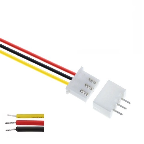Kit conector macho recto para PCB + hembra con cable 30cm. De 3 pines