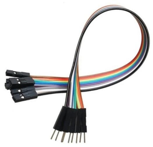 Cable conexión fácil Dupont M/H 20cm, 10 unidades, colores diferentes