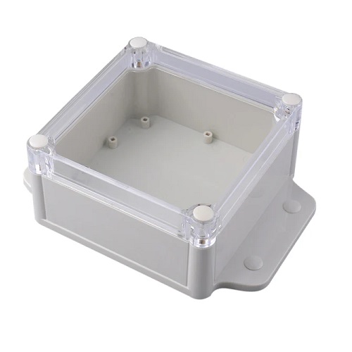 Caja plástica impermeable con tapa transparente 168x120x61mm