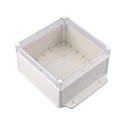 Caja plástica impermeable con tapa transparente 204x166x91mm