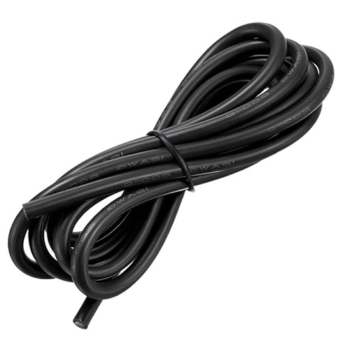 Cable siliconado para batería. 12-AWG. Negro