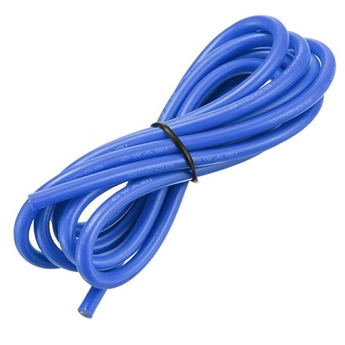 Cable siliconado para batería. 12-AWG. Azul