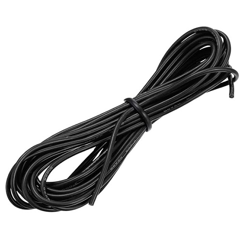 Cable siliconado para batería. 22-AWG. Negro