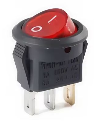 Suiche balancín redondo mini 3 pines 2 posiciones - 6A