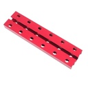 Viga doble de aluminio 6x2 agujeros. 96mm