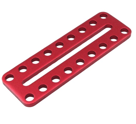 Plato adaptador de aluminio 9x2 agujeros. 72x24mm