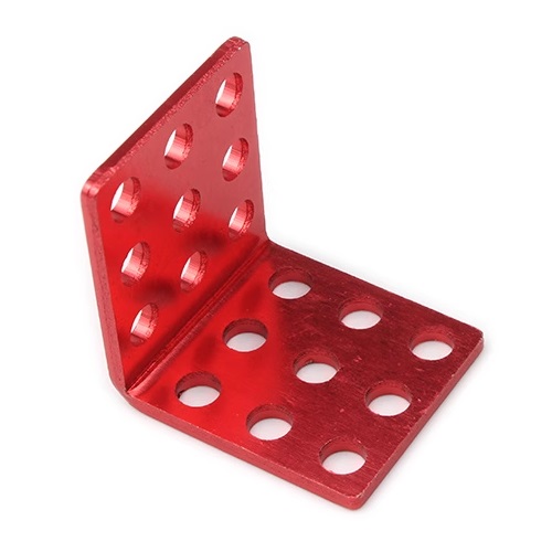 Bracket de conexión en ángulo de 90° 3x3 agujeros por lado. 26x26mm