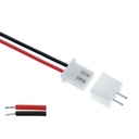 Kit cable conector hembra 2.54mm+conector macho recto para PCB. De 2 pines 20cm, 26AWG