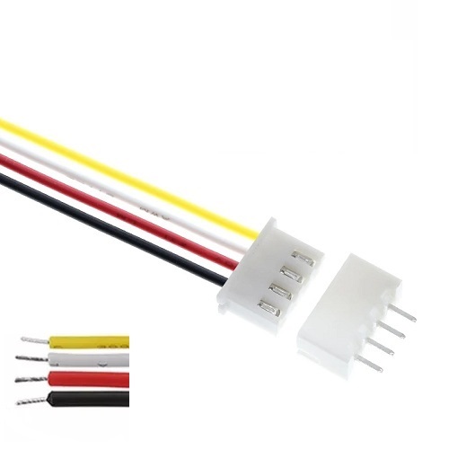 Kit cable conector hembra 2.54mm+conector macho recto para PCB. De 4 pines