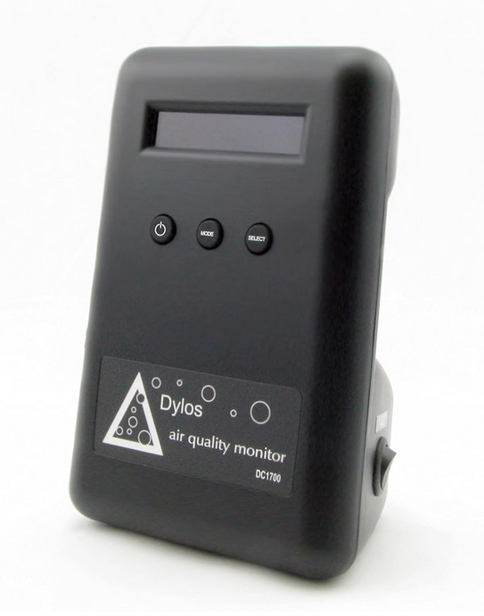 Monitor de calidad del aire con pilas DC1700 con accesorios