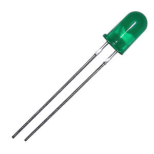 LED 5mm difuso Verde