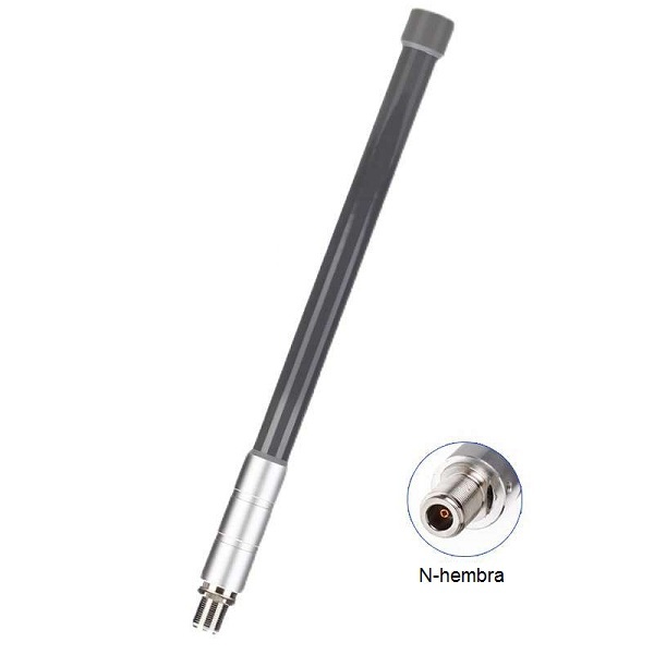 Antena de fibra de vidrio LoRa 915MHZ 5dBi. N hembra. Para exteriores