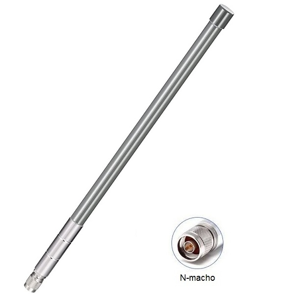 Antena de fibra de vidrio LoRa 915MHZ 5.8dBi. N macho. Para exteriores