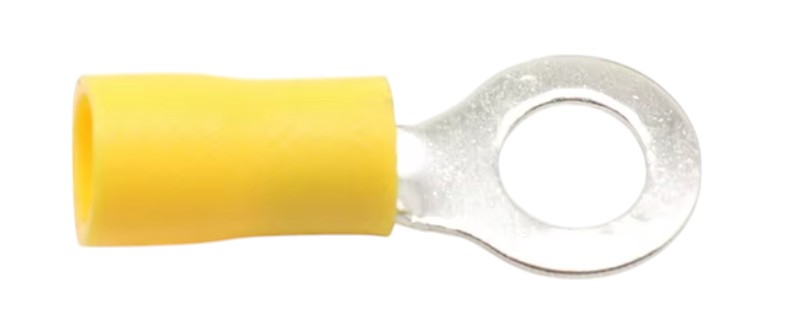 Terminal tipo anillo aislada para tornillo de 5mm-3/16" AWG 12-10