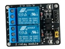 Tarjeta con 2 relevos optocoplada 5V