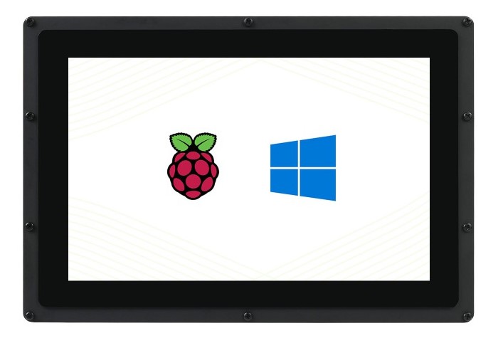 Pantalla LCD táctil capacitiva de 10,1 pulgadas (B) con estuche, 1280 × 800, HDMI, pantalla IPS, bajo consumo