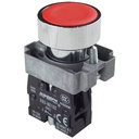 Botón pulsador sin bloqueo NO. Rojo 22mm