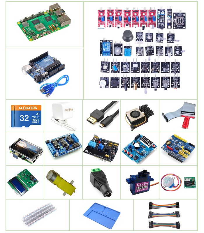 Kit de desarrollo con sensores para Arduino y Raspberry Pi 5.