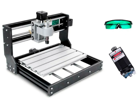 CNC 3018 PRO con Láser de 5,5W y Grabado a Broca