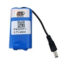 Paquete de baterías PACK3PT 18650 3.7V, 6600mA. Triangular