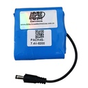 Paquete de baterías recargable PACK4S 18650 7.4V, 5200mA. Recta