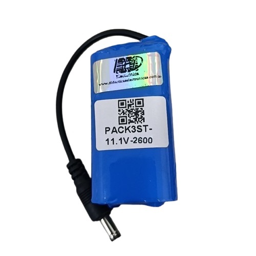 Paquete de baterías recargable PACK3ST 18650 11.1V, 2600mA. Triangular