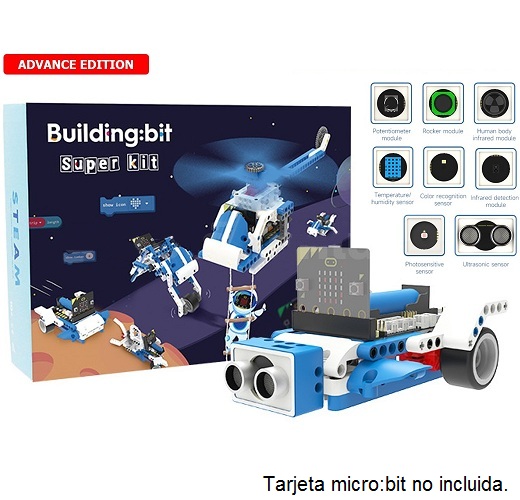 Kit de bloques de construcción Superkit 16 en 1 para micro:bit®. Versión avanzada