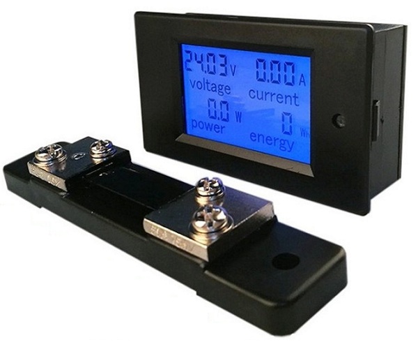 Medidor DC de potencia voltímetro-amperímetro 4 en 1. 50A