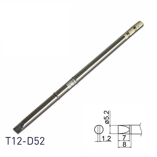 Punta para estación T12-A, compatible HAKKO FX951 T12-D52