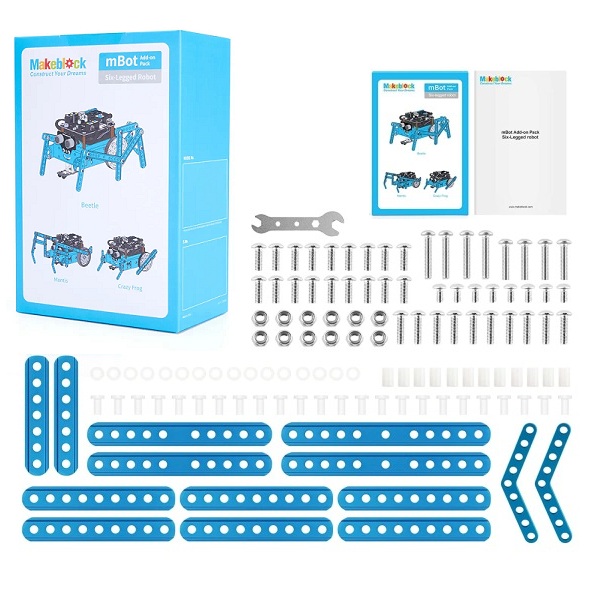 Pack de expansión 3 en 1. Seis patas para mBot
