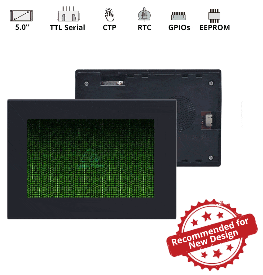 Pantalla táctil de la serie inteligente Nextion de 5.0”. Con carcasa