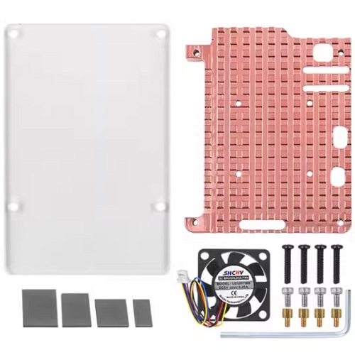 Kit disipador y base acrílica para Raspberry Pi 5
