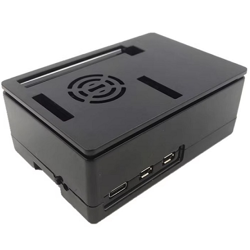 Caja plástica para Raspberry Pi. Negra