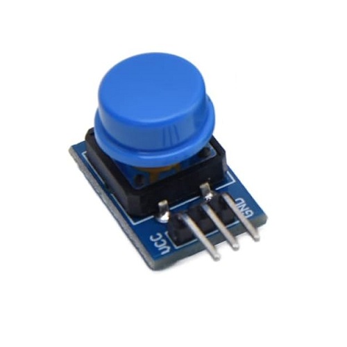 Módulo PCB de suiche pulsador 12x12mm. Azul