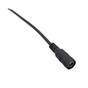 Cable de alimentación DC hembra. 5.5 x 2.1 mm. Negro. 15 cm