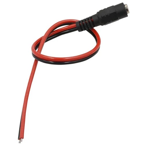Cable de alimentación DC hembra. 5.5 x 2.1 mm. Negro Rojo, 25 cm