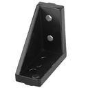 Unión en ángulo 90° 2040. Pra perfiles 2020. Negro