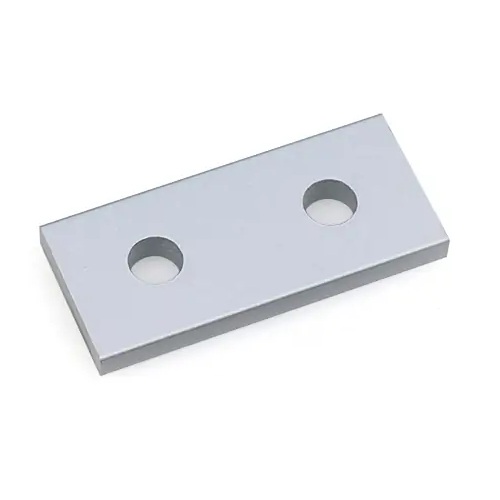 Placa unión para perfil 2020. 2 orificios. Gris