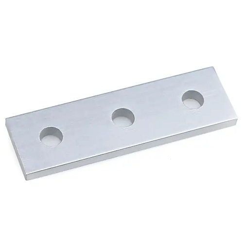 Placa de unión para perfil 2020. 3 orificios. Gris