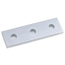 Placa de unión para perfil 4040. 3 orificios. Gris