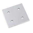 Plato de unión para perfil 4040. 4 orificios. Gris