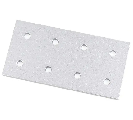 Plato de unión para perfil 4040. 8 orificios. Gris