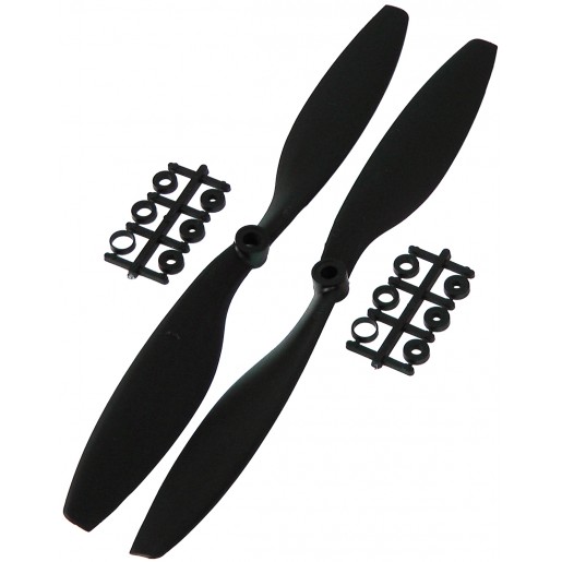 Hélices 10x4.5” Negras.
