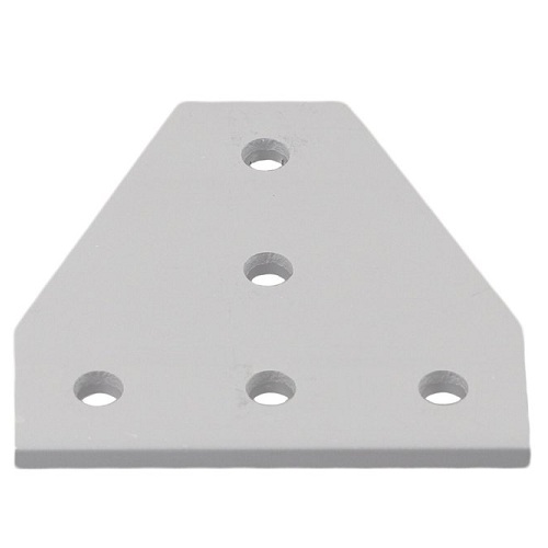 Plato de unión 2020 en T. 5 orificios. Gris