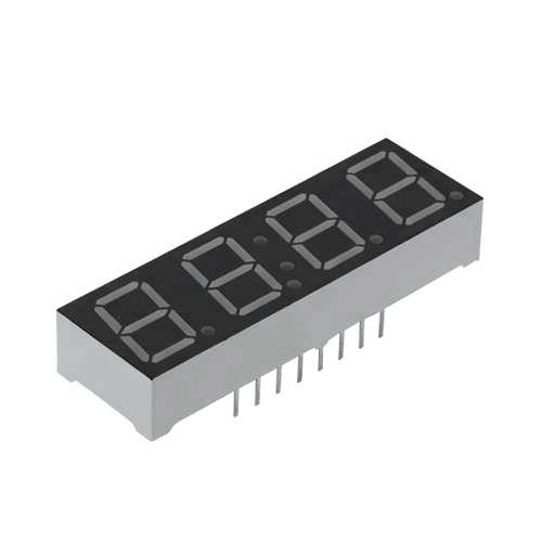 Display 7 seg. x 4 A.C. rojo Multiplex 5cmx1,9cm