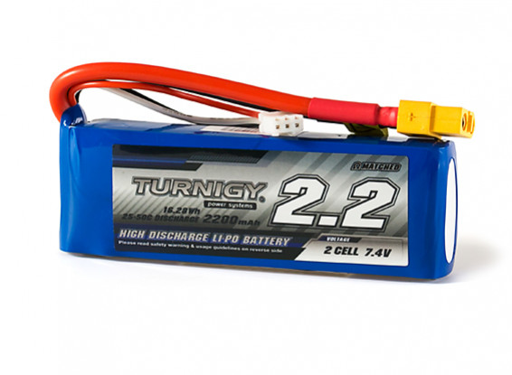 Turnigy LiPo 2200 mAh 2S 25C/50C XT60