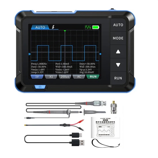 Osciloscopio digital 2 en 1. 1MHz 5MS/s. FNIRSI® DSO-153 PLUS